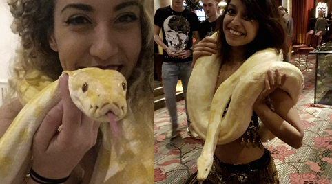 Vrouwelijke slangenbezweerder
